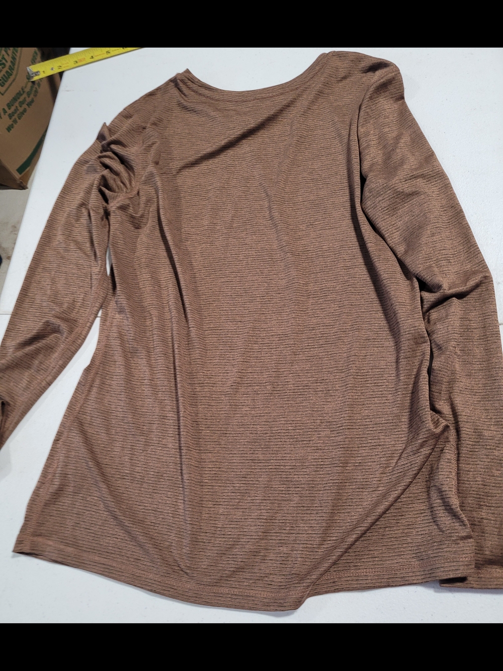Athletic Works Brown Long Sleeve Women's Top - Picture 3 of 3